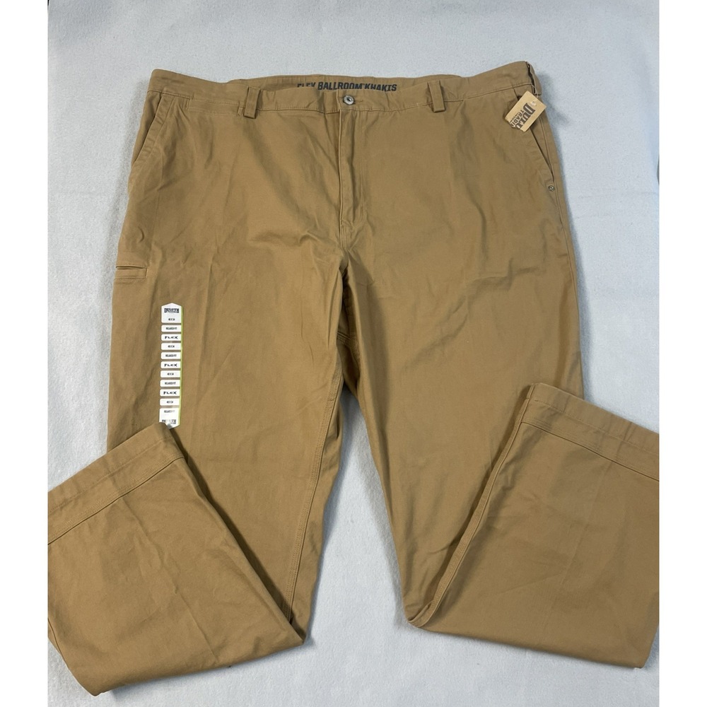 NWT Duluth Trading Men's Duluthflex Ballroom Khaki Relaxed Fit Pants Brown 46x34
